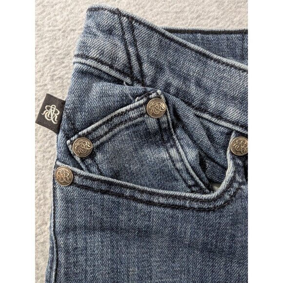 Rock Republic Jeans Womens Size 6 Blue Kasandra Boot cut Embroidered Whiskers - Picture 4 of 15